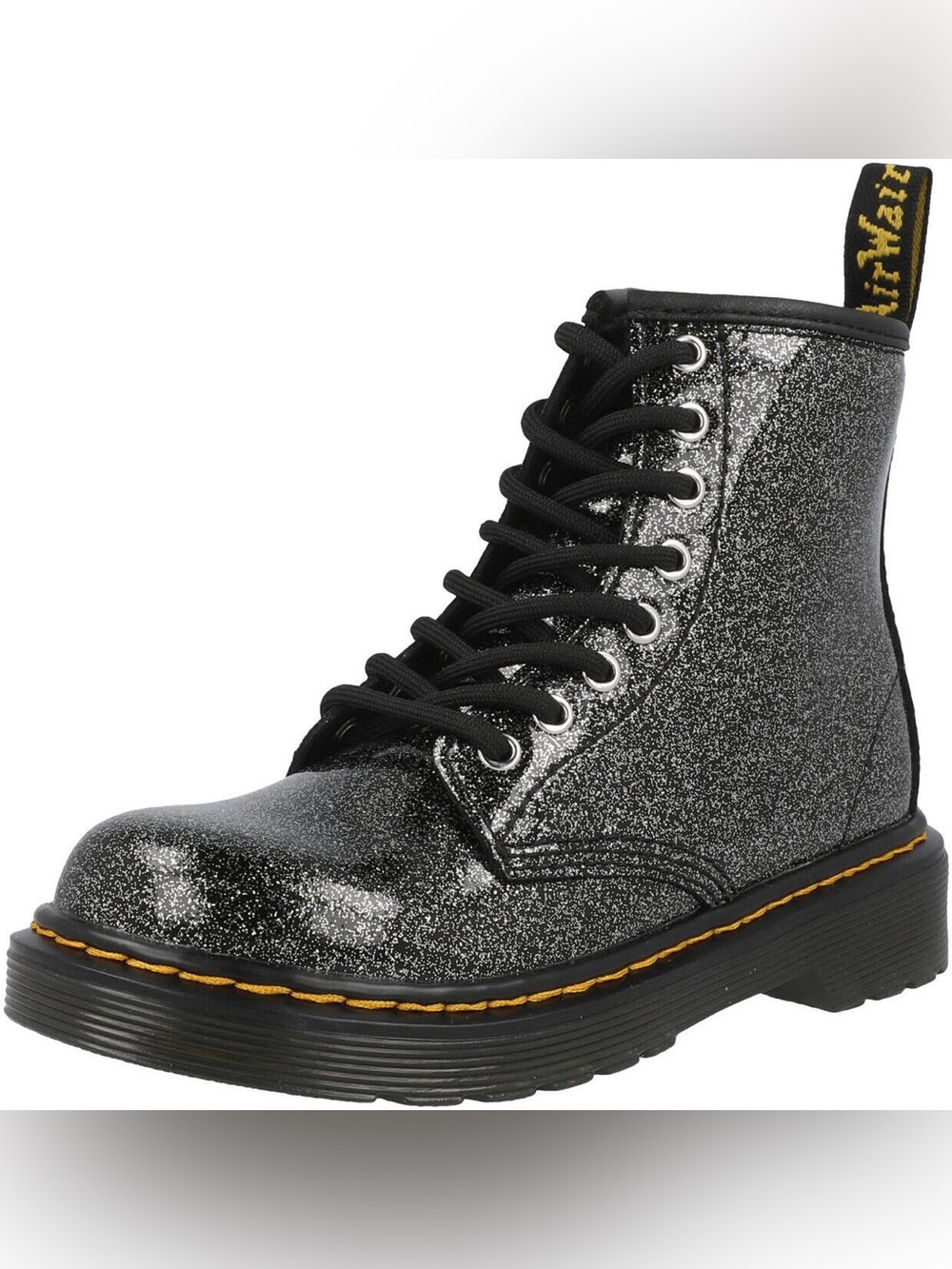 Dr. Martens 1460 GLITTER LACE UP BOOTS - Black/Silver